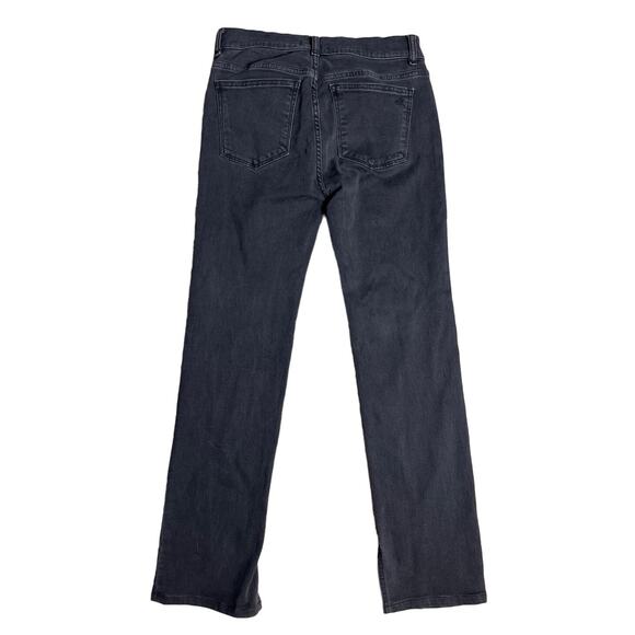 DL1961 Mara Straight Mid-Rise Instasculpt Dark Eclipse Split Hem Jeans Size 27 - Picture 5 of 10